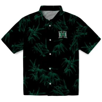 hawaii rainbow warriors bamboo branches green black hawaiian shirts best selling