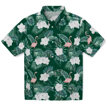 hawaii rainbow warriors flamingo palms green hawaiian shirts best selling