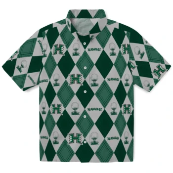 hawaii rainbow warriors balloon plaid green hawaiian shirts best selling