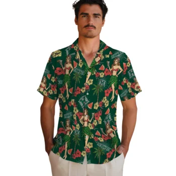 hawaii rainbow warriors hawaiian girls design green hawaiian shirts fashion forward