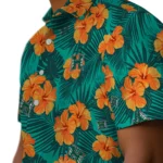 Hawaii Rainbow Warriors Hawaiian Shirt – Hibiscus and Palm Leaves