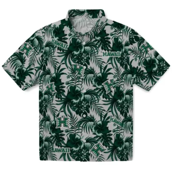 hawaii rainbow warriors hibiscus exotic green hawaiian shirts best selling