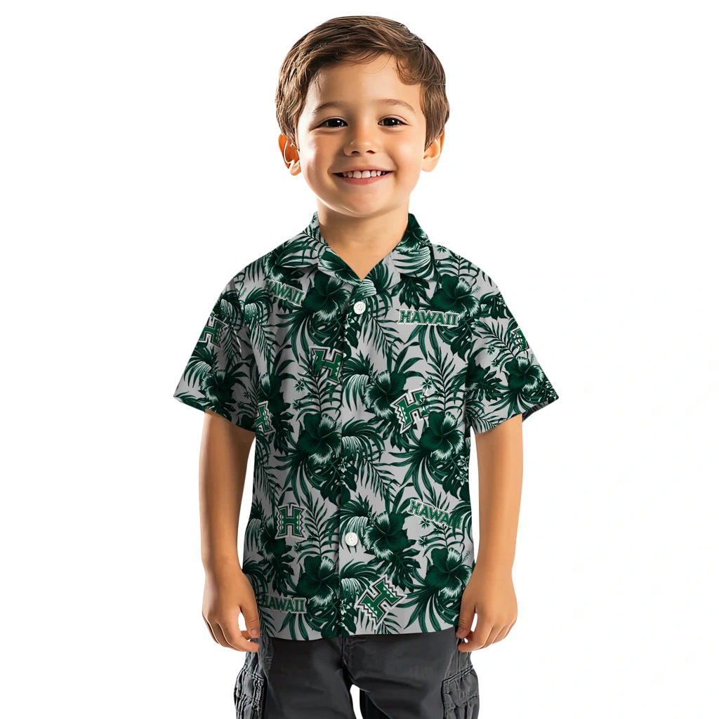 Hawaii Rainbow Warriors Hawaiian Shirt - Hibiscus Exotic hawaii rainbow warriors hibiscus exotic green hawaiian shirts top rated