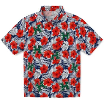hawaii rainbow warriors hibiscus fiesta red royal blue hawaiian shirts best selling