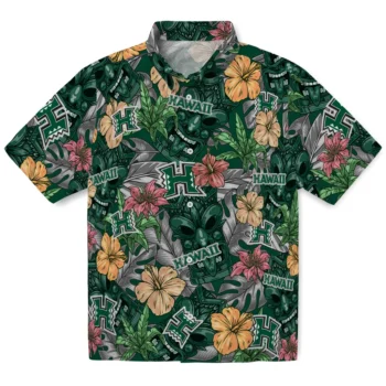 hawaii rainbow warriors tiki jungle green hawaiian shirts best selling