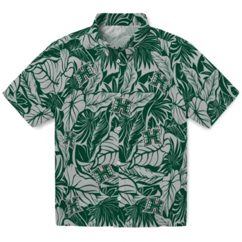 hawaii rainbow warriors monstera layer green hawaiian shirts best selling
