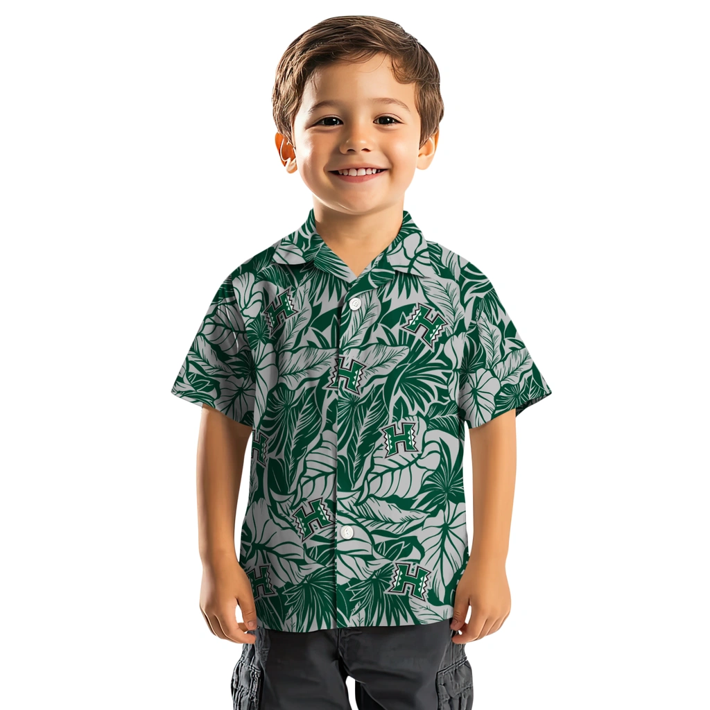 Hawaii Rainbow Warriors Hawaiian Shirt - Monstera Layer hawaii rainbow warriors monstera layer green hawaiian shirts top rated