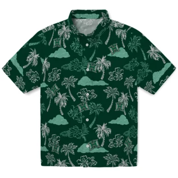 hawaii rainbow warriors palm and clouds green hawaiian shirts best selling