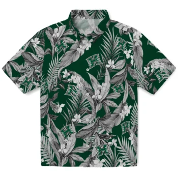 hawaii rainbow warriors palm leaves green hawaiian shirts best selling