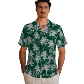 hawaii rainbow warriors palm grove green hawaiian shirts fashion forward