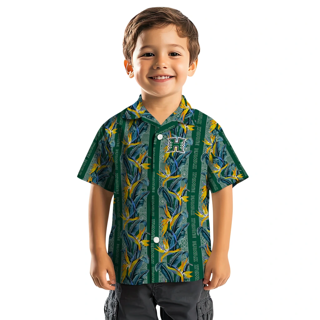 Hawaii Rainbow Warriors Hawaiian Shirt - Paradise Vines hawaii rainbow warriors paradise vines green hawaiian shirts top rated