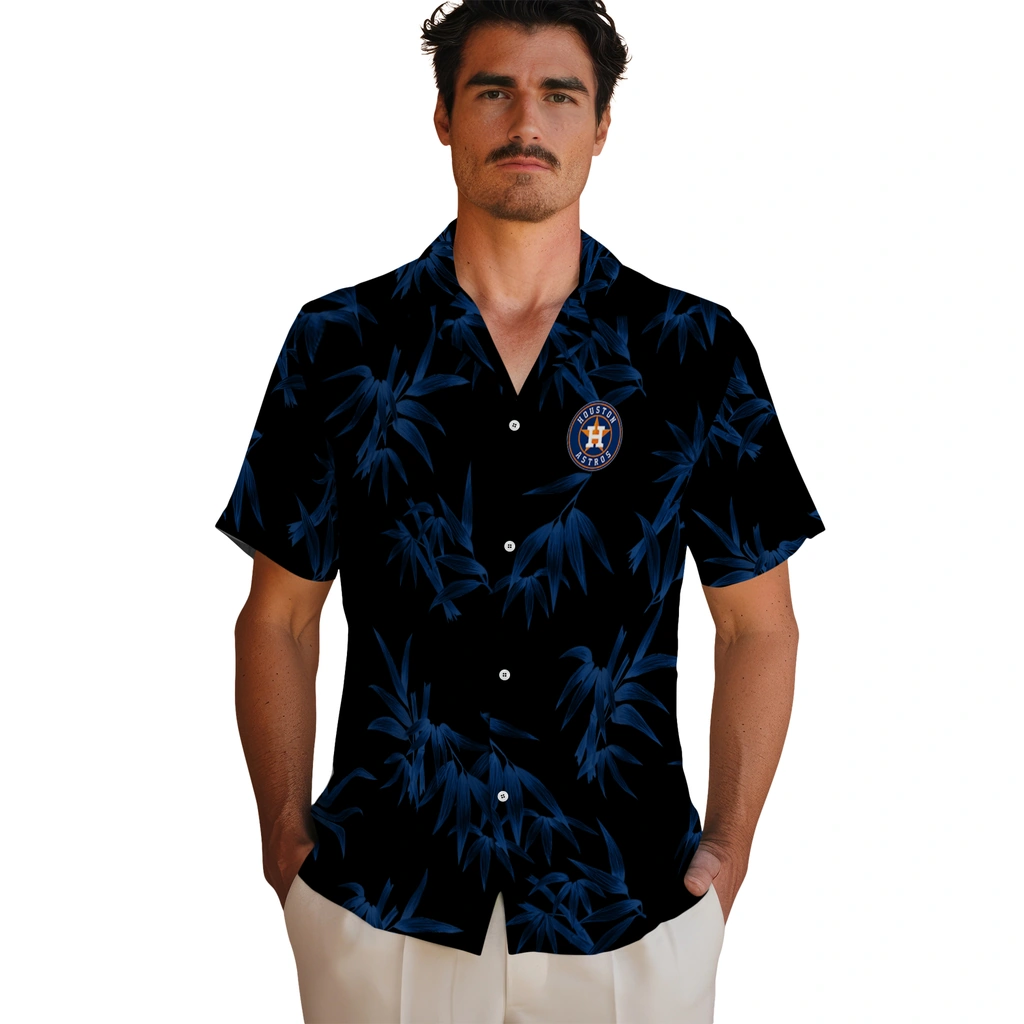 Houston Astros Hawaiian Shirt - Bamboo Branches houston astros bamboo branches blue black hawaiian shirts fashion forward