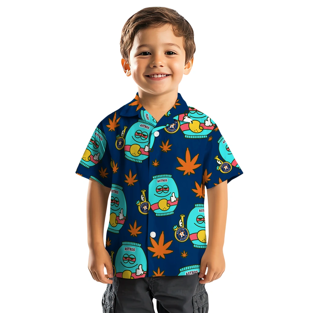 Houston Astros Hawaiian Shirt - Chill Vibe houston astros bong smile blue hawaiian shirts top rated