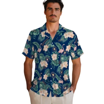 houston astros flamingo palms blue hawaiian shirts fashion forward