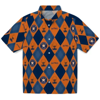 houston astros balloon plaid blue hawaiian shirts best selling