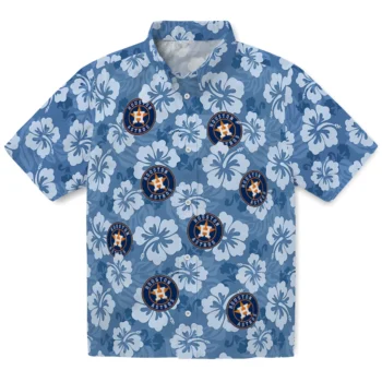 houston astros hibiscus cluster blue hawaiian shirts best selling