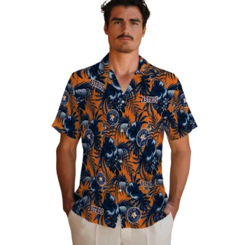 houston astros hibiscus exotic blue hawaiian shirts fashion forward