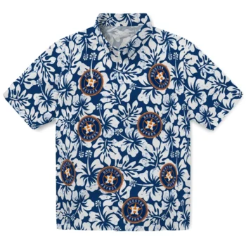 houston astros hibiscus motif blue white hawaiian shirts best selling