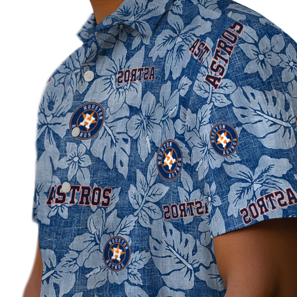 Houston Astros Hawaiian Shirt - Hibiscus Oasis houston astros hibiscus oasis blue hawaiian shirts trendy