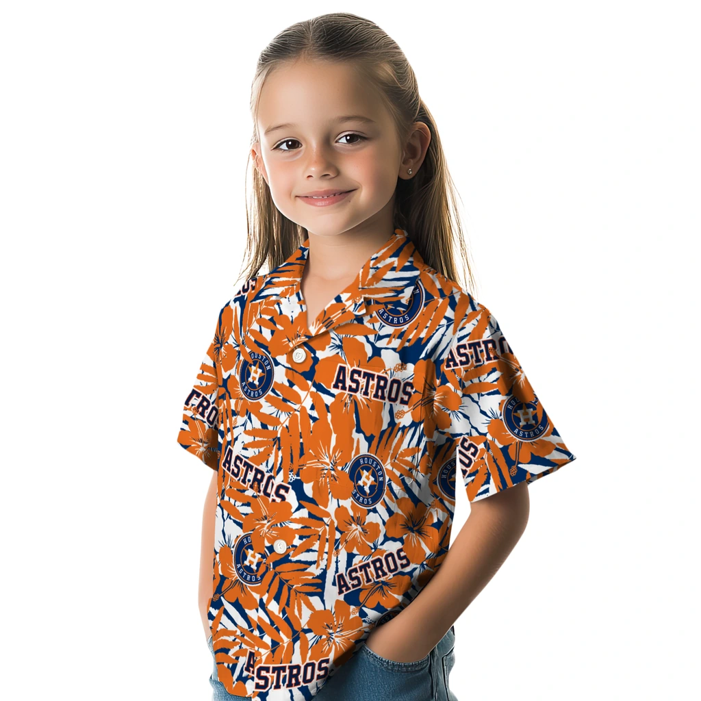 Houston Astros Hawaiian Shirt - Hibiscus Overlay houston astros hibiscus overlay hawaiian shirts premium grade