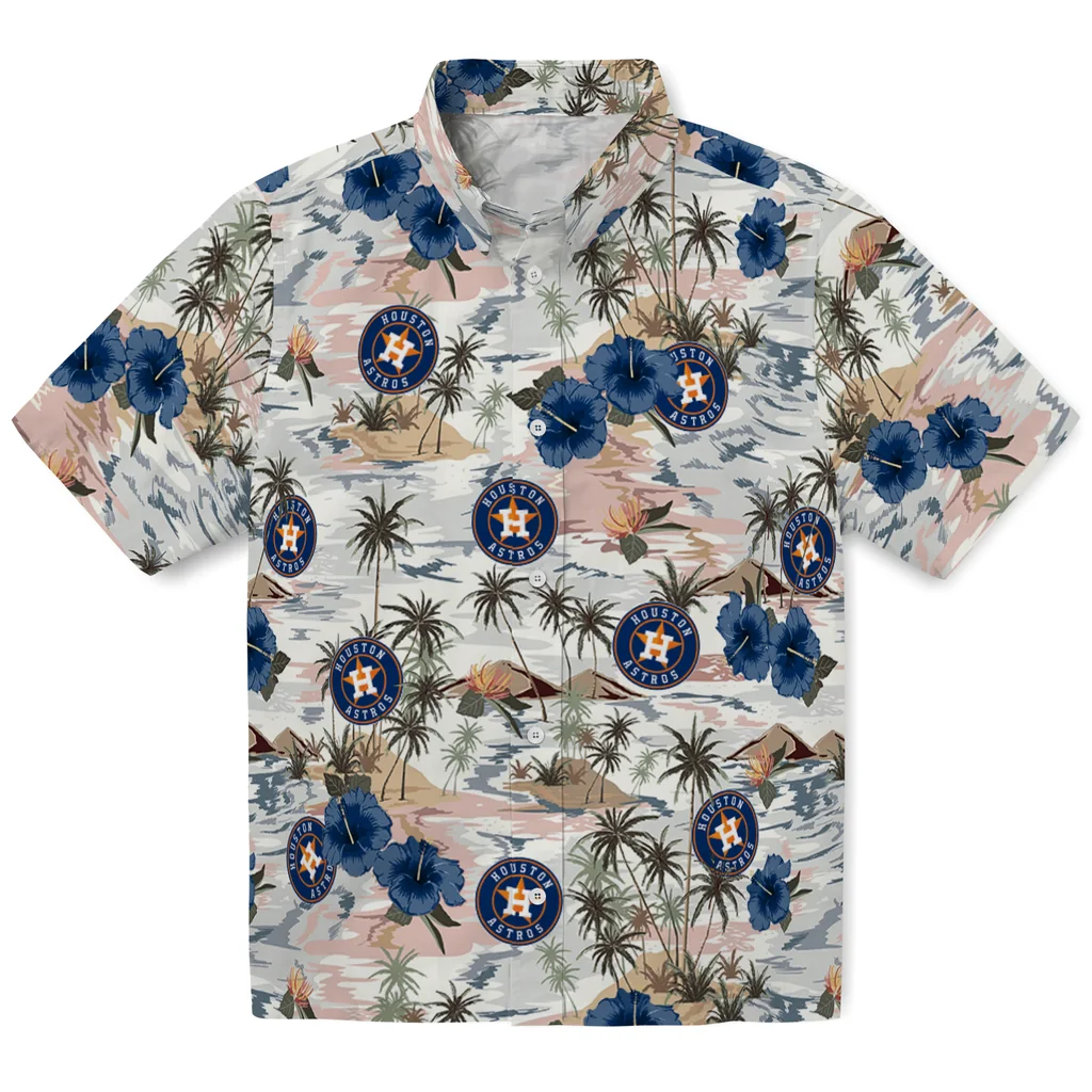 Houston Astros Hawaiian Shirt - Hibiscus Seaside houston astros hibiscus seaside white hawaiian shirts best selling