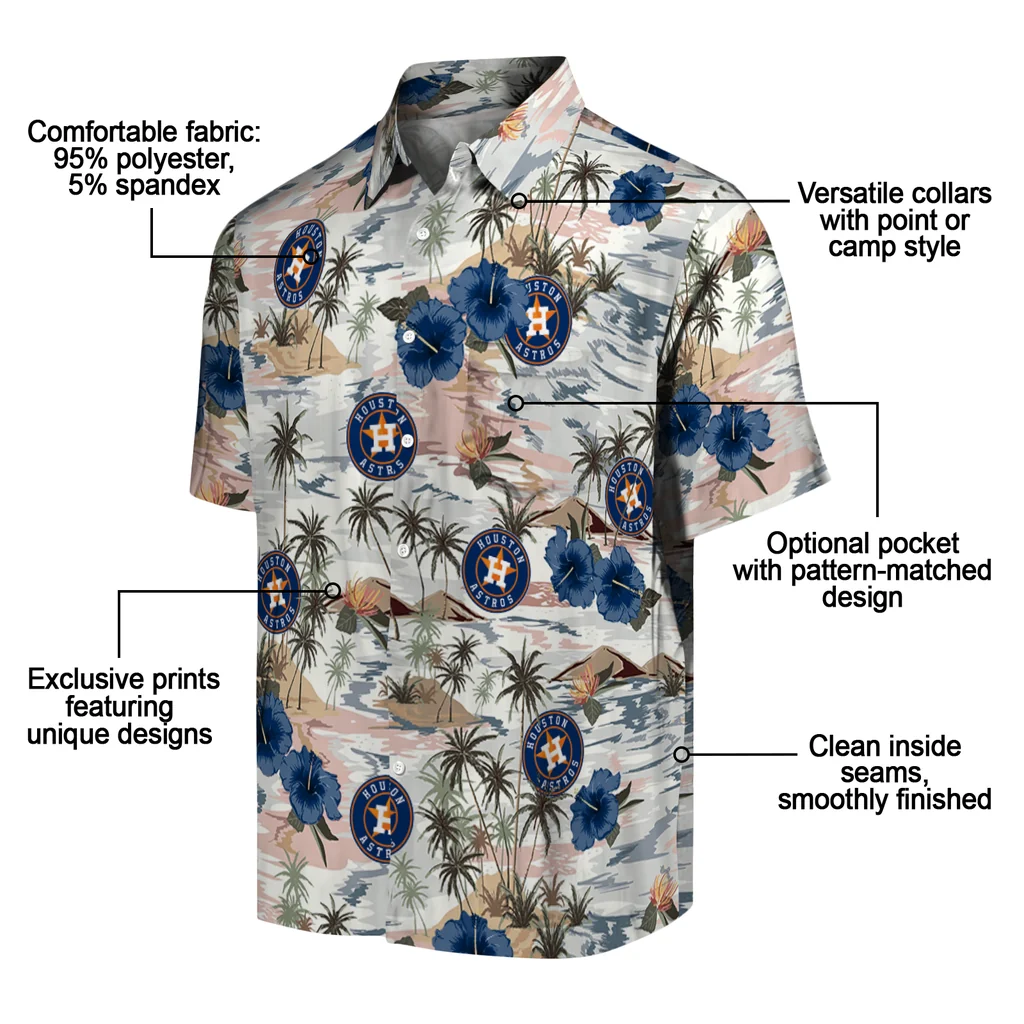 Houston Astros Hawaiian Shirt - Hibiscus Seaside houston astros hibiscus seaside white hawaiian shirts new arrival
