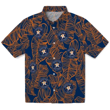 houston astros leaf outline blue hawaiian shirts best selling