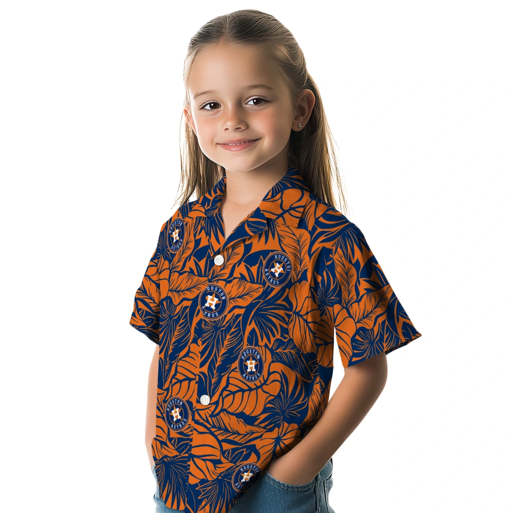 Houston Astros Hawaiian Shirt - Monstera Layer houston astros monstera layer blue hawaiian shirts premium grade