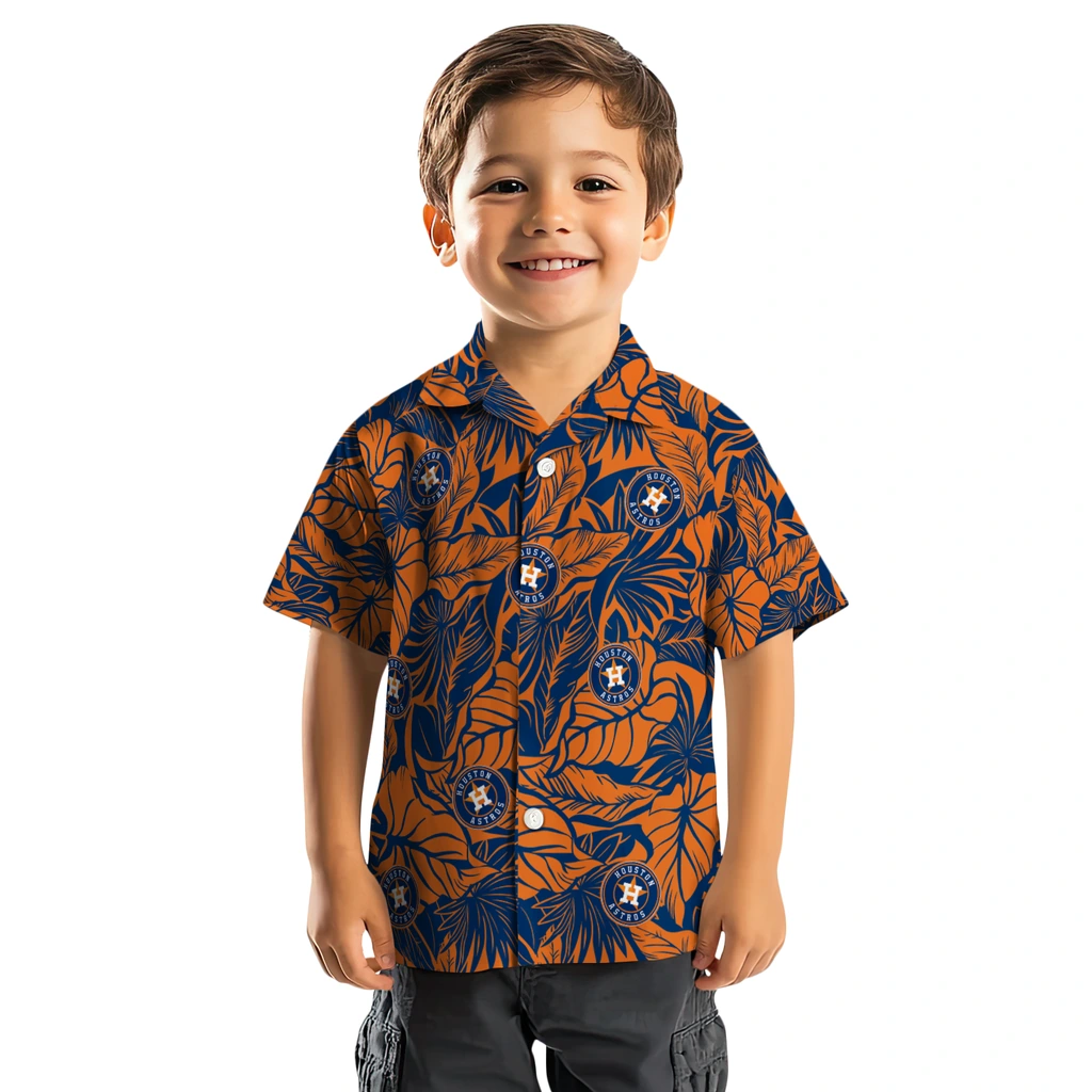 Houston Astros Hawaiian Shirt - Monstera Layer houston astros monstera layer blue hawaiian shirts top rated