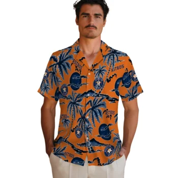 houston astros palm sunset hawaiian shirts fashion forward