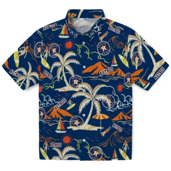 houston astros palm tree island blue hawaiian shirts best selling