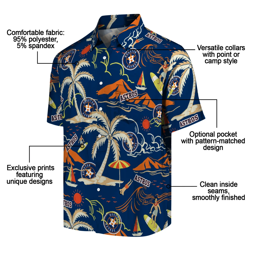Houston Astros Hawaiian Shirt - Palm Tree Island houston astros palm tree island blue hawaiian shirts new arrival
