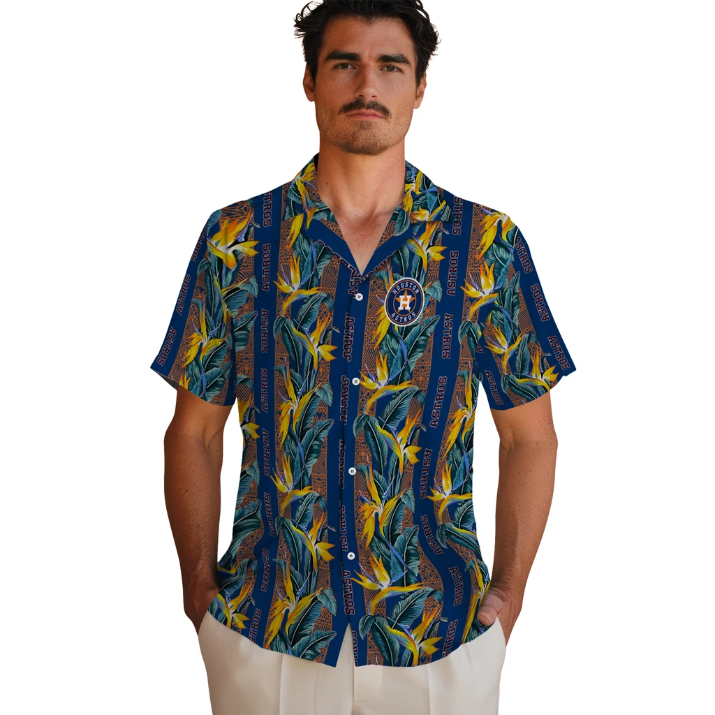 Houston Astros Hawaiian Shirt - Paradise Vines houston astros paradise vines blue hawaiian shirts fashion forward