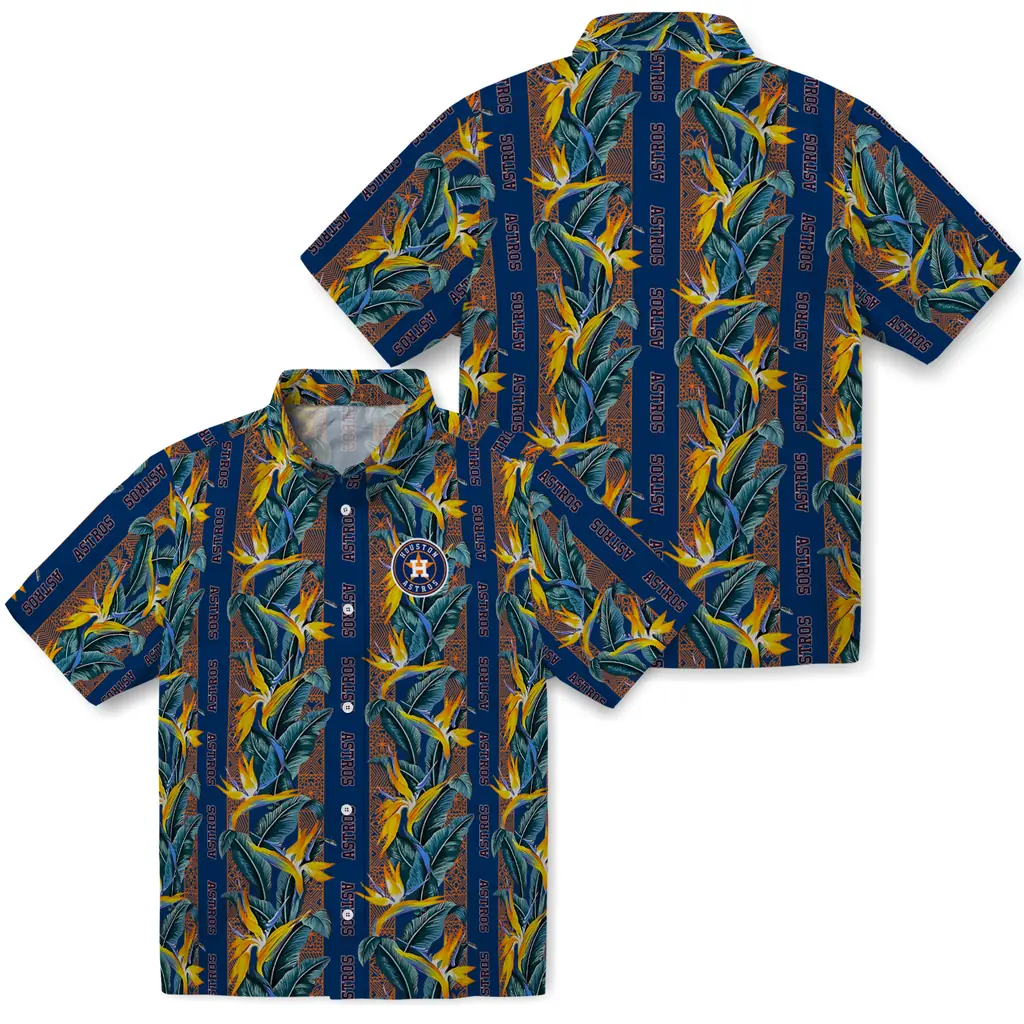 Houston Astros Hawaiian Shirt - Paradise Vines houston astros paradise vines blue hawaiian shirts high quality