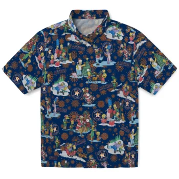 houston astros simpsons christmas blue hawaiian shirts best selling