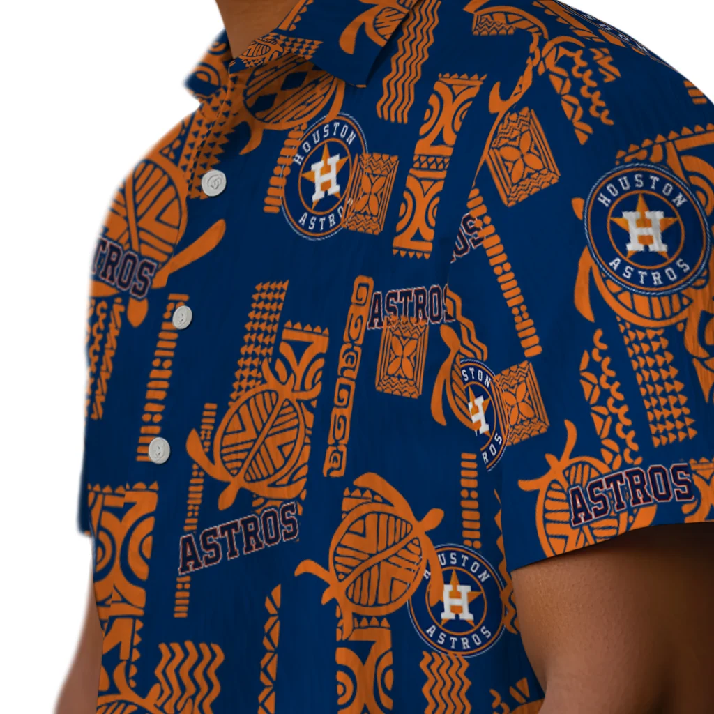 Houston Astros Hawaiian Shirt - Turtle Lines houston astros turtle lines blue hawaiian shirts trendy