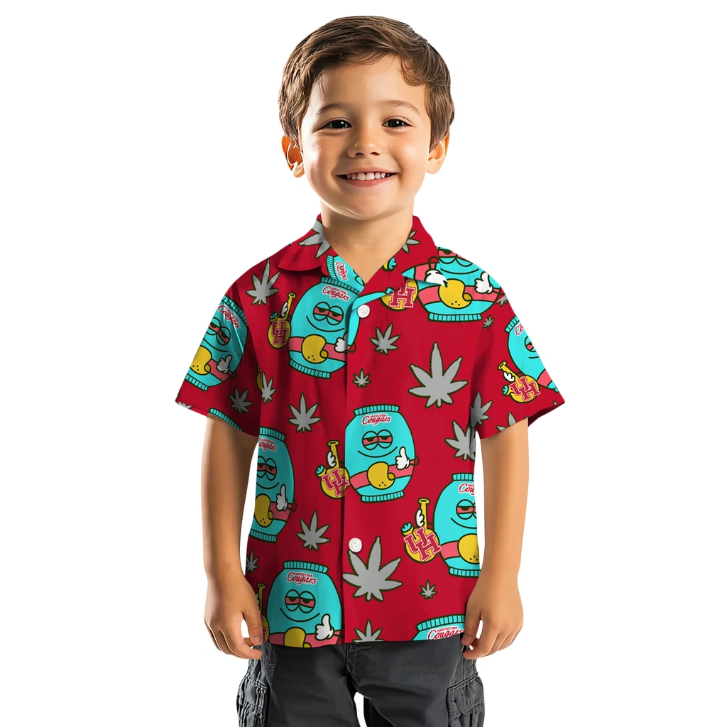 Houston Cougars Hawaiian Shirt - Chill Vibe houston cougars bong smile red hawaiian shirts top rated