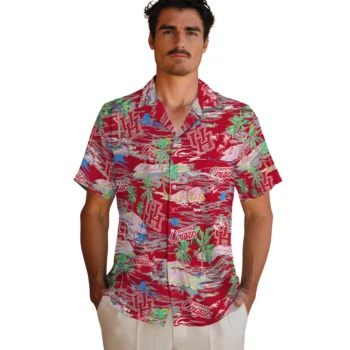 houston cougars flamingo retreat red hawaiian shirts fashion forward