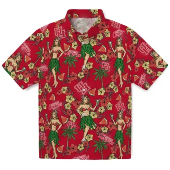 houston cougars hawaiian girls design red hawaiian shirts best selling