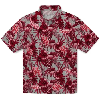 houston cougars hibiscus exotic red hawaiian shirts best selling