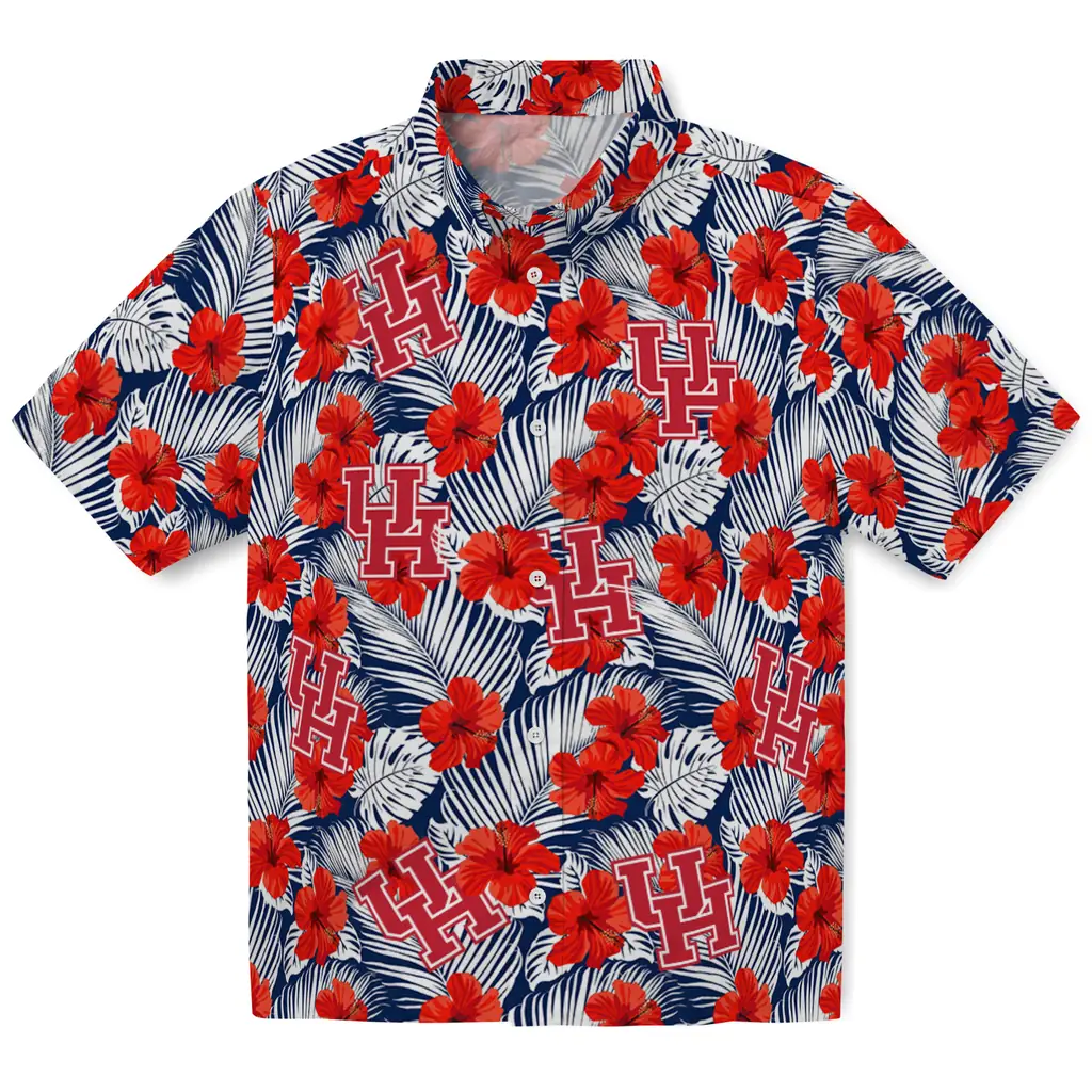 Houston Cougars Hawaiian Shirt - Hibiscus Fiesta houston cougars hibiscus fiesta red royal blue hawaiian shirts best selling