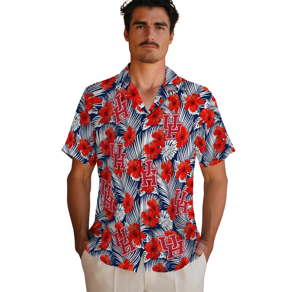 Houston Cougars Hawaiian Shirt - Hibiscus Fiesta houston cougars hibiscus fiesta red royal blue hawaiian shirts fashion forward