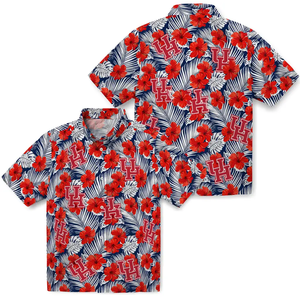 Houston Cougars Hawaiian Shirt - Hibiscus Fiesta houston cougars hibiscus fiesta red royal blue hawaiian shirts high quality