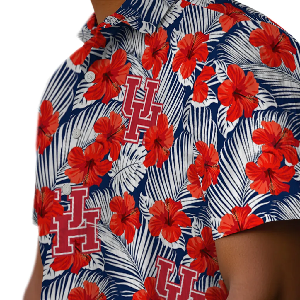 Houston Cougars Hawaiian Shirt - Hibiscus Fiesta houston cougars hibiscus fiesta red royal blue hawaiian shirts trendy