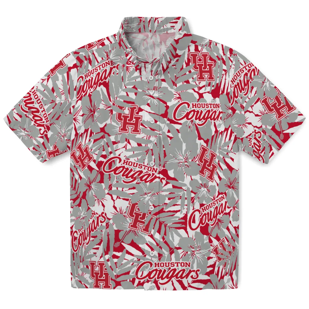 Houston Cougars Hawaiian Shirt - Hibiscus Overlay houston cougars hibiscus overlay hawaiian shirts best selling