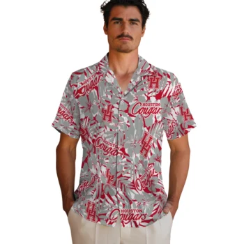 houston cougars hibiscus overlay hawaiian shirts fashion forward