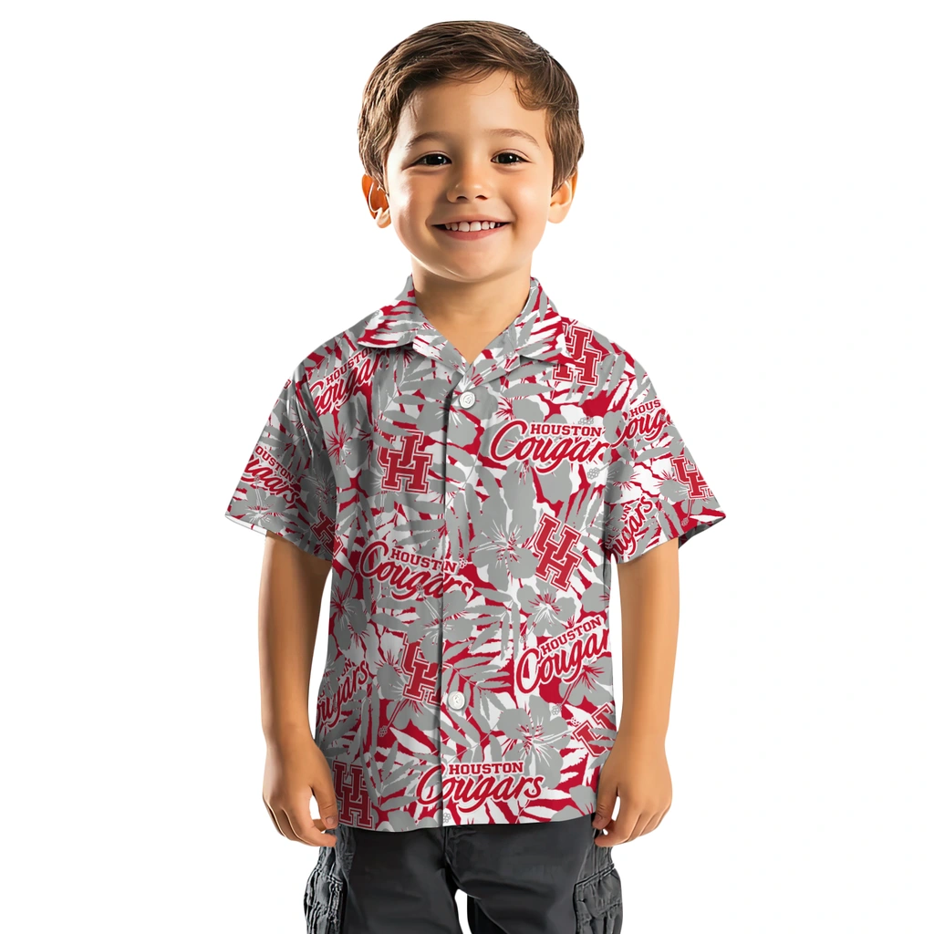 Houston Cougars Hawaiian Shirt - Hibiscus Overlay houston cougars hibiscus overlay hawaiian shirts top rated