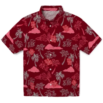 houston cougars palm and clouds red hawaiian shirts best selling