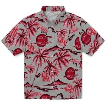 houston cougars palm sunset hawaiian shirts best selling