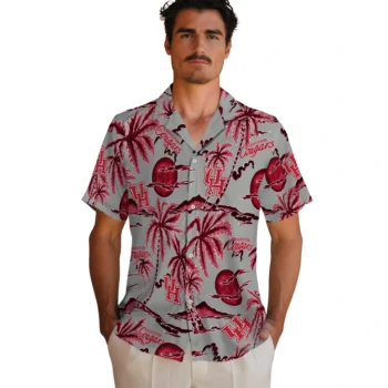 houston cougars palm sunset hawaiian shirts fashion forward